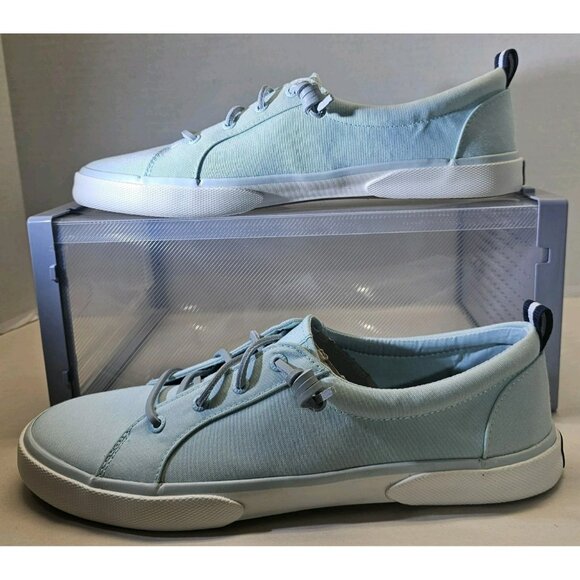 Sperry  Women's Pier  Wave  LTT Seacycled Light Blue/White  Comfort Sneaker 12 M - Picture 1 of 16